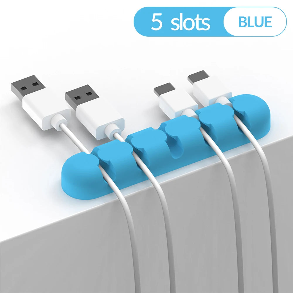 Organizador de Cables ORICO — Clips de Silicona para Escritorio