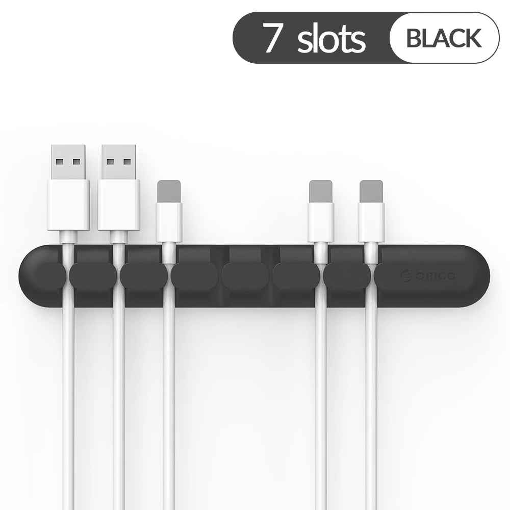Organizador de Cables ORICO — Clips de Silicona para Escritorio
