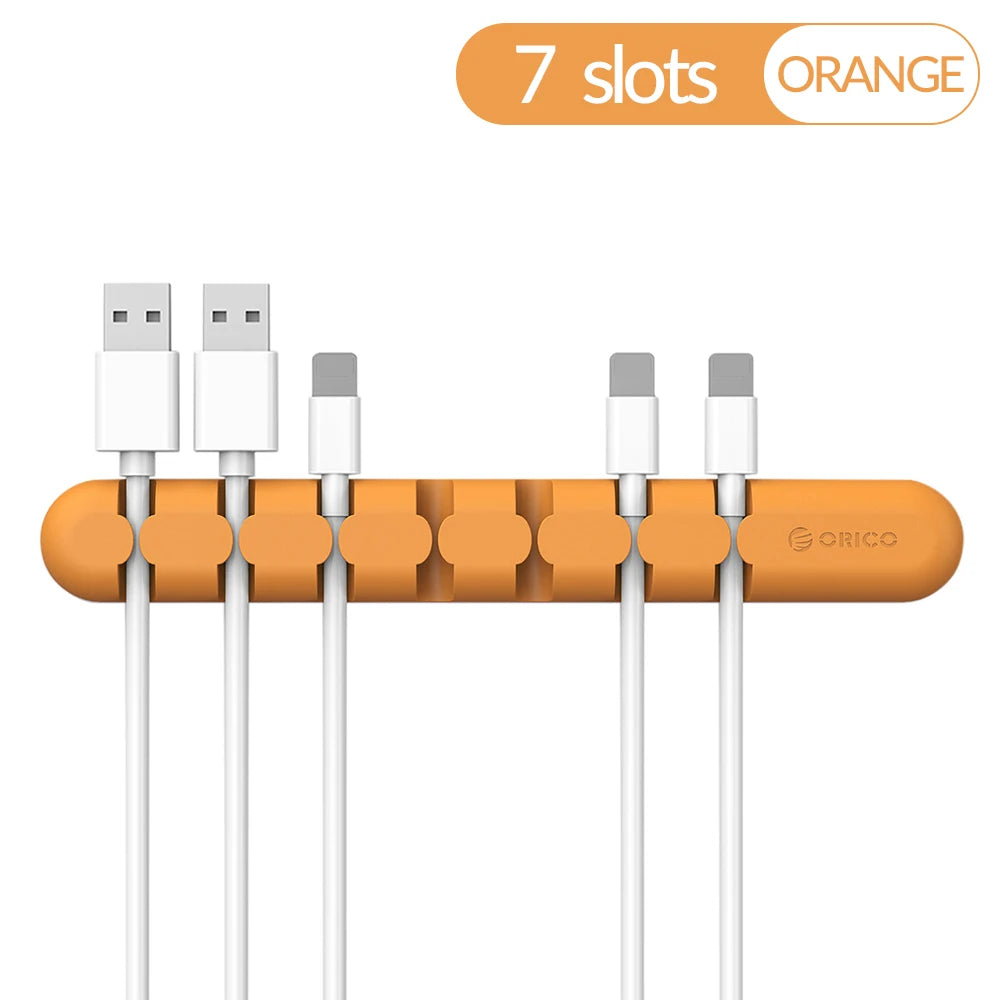 Organizador de Cables ORICO — Clips de Silicona para Escritorio