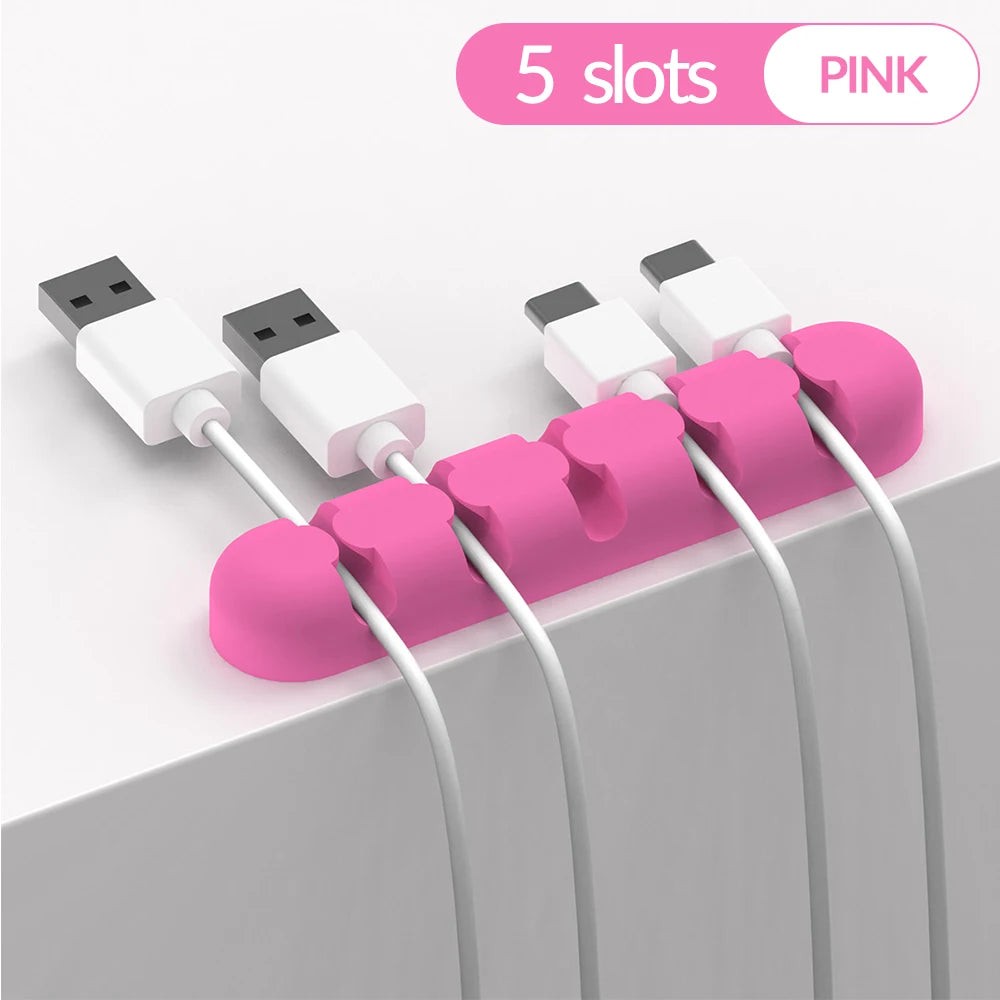 Organizador de Cables ORICO — Clips de Silicona para Escritorio