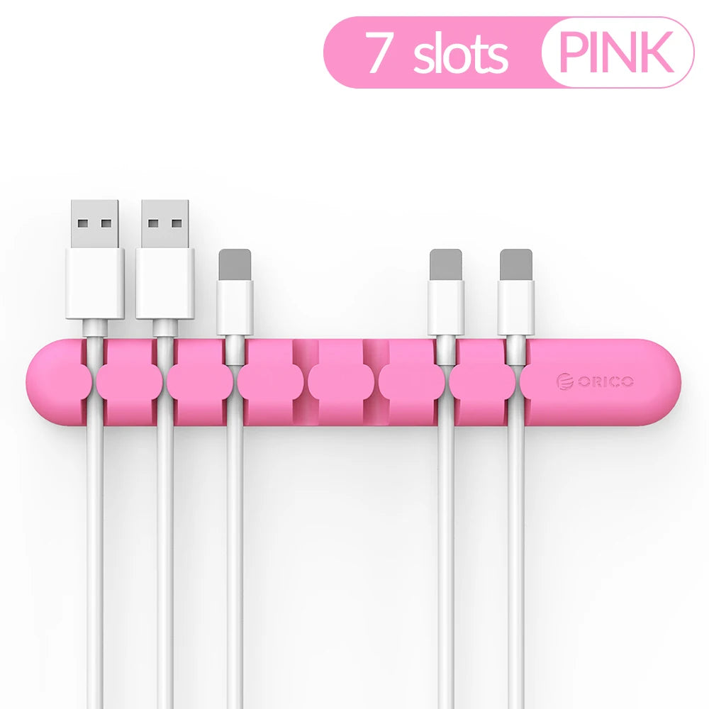 Organizador de Cables ORICO — Clips de Silicona para Escritorio