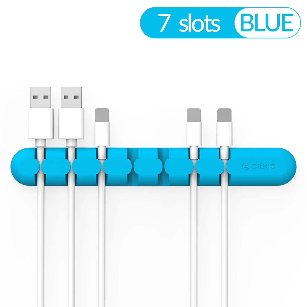 Organizador de Cables ORICO — Clips de Silicona para Escritorio