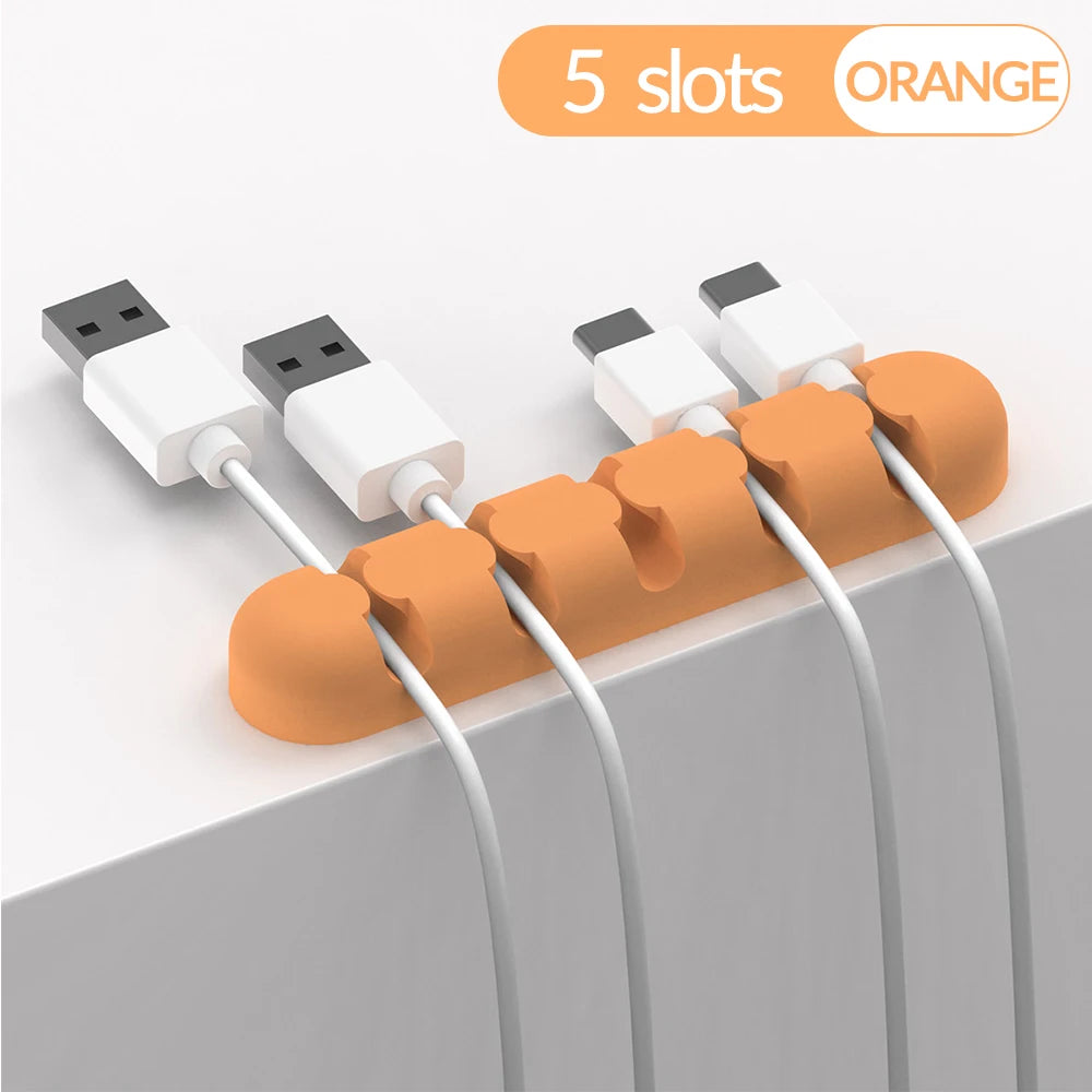 Organizador de Cables ORICO — Clips de Silicona para Escritorio