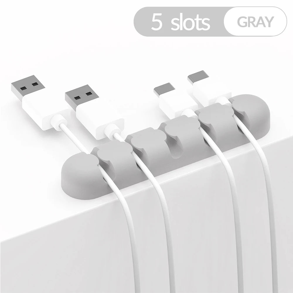 Organizador de Cables ORICO — Clips de Silicona para Escritorio