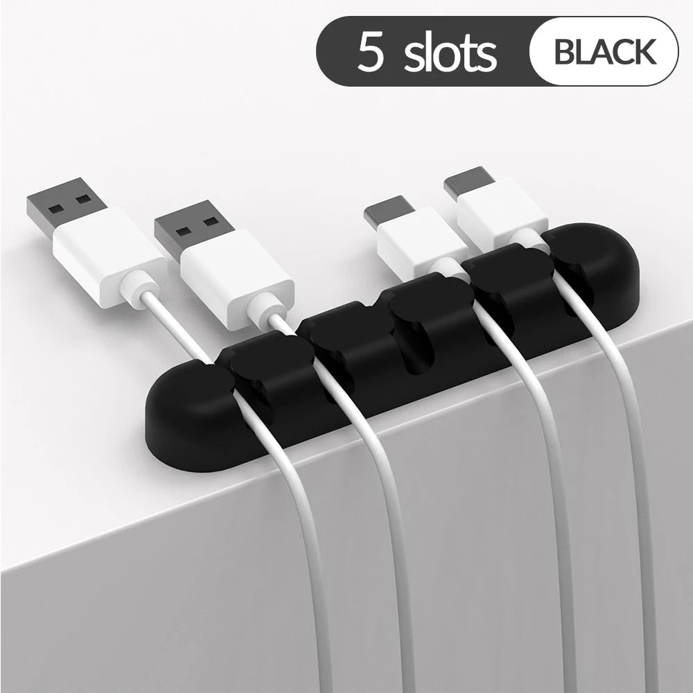 Organizador de Cables ORICO — Clips de Silicona para Escritorio