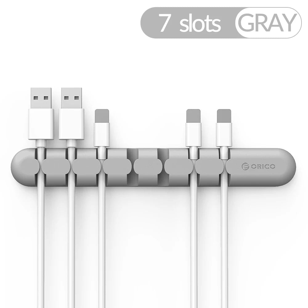 Organizador de Cables ORICO — Clips de Silicona para Escritorio