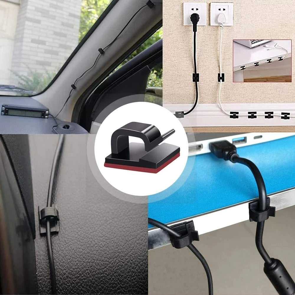 Clips Organizadores de Cables — Pack 50 uds