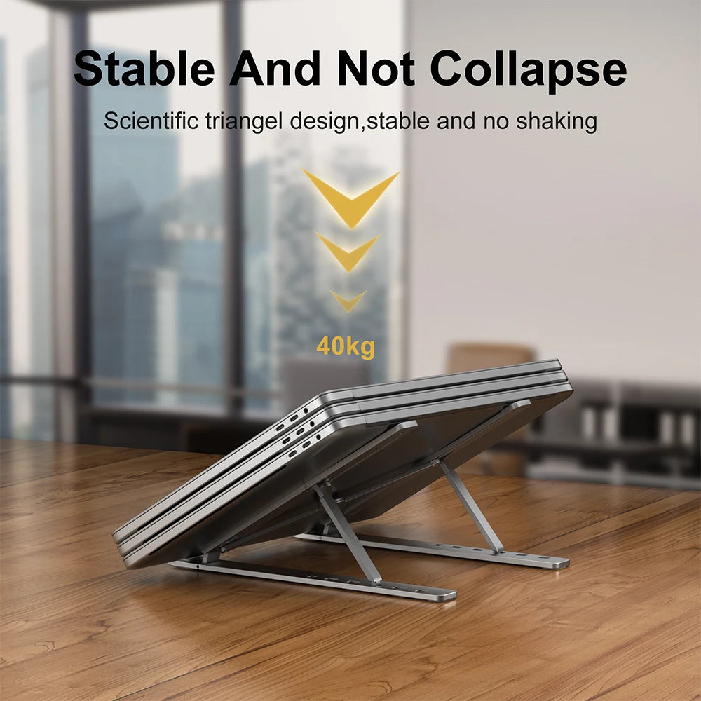 Soporte de Aluminio para Portátil — Elevador Ajustable