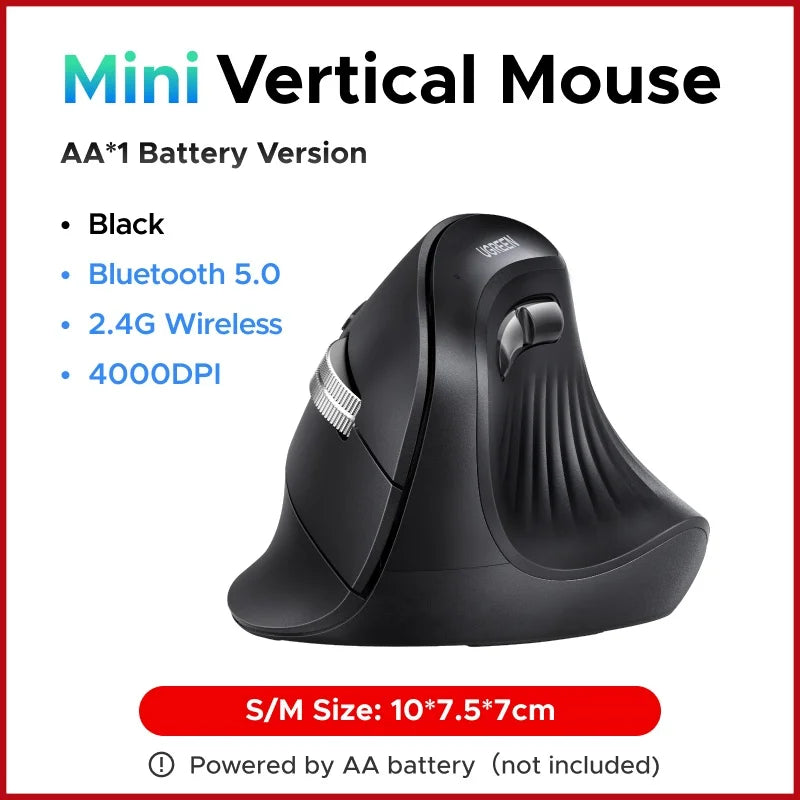 Ratón Vertical Ergonómico UGREEN Bluetooth 5.0 y 2,4G