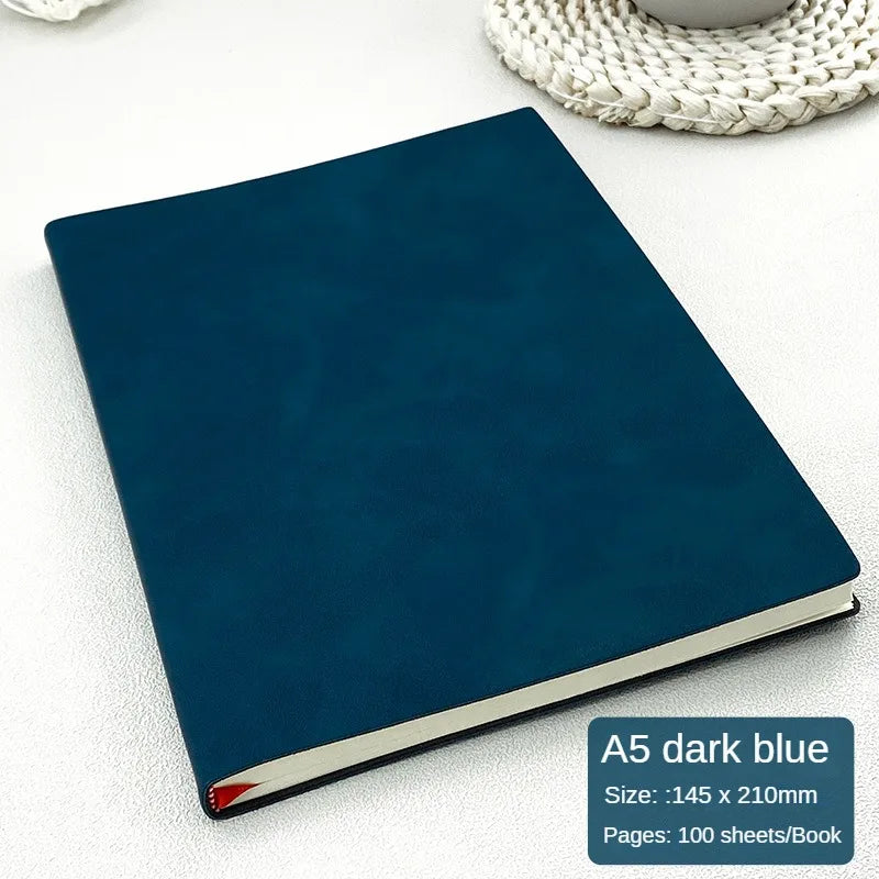 Libreta A5 de Piel Sintética Tacto Suave — Cuaderno de Notas