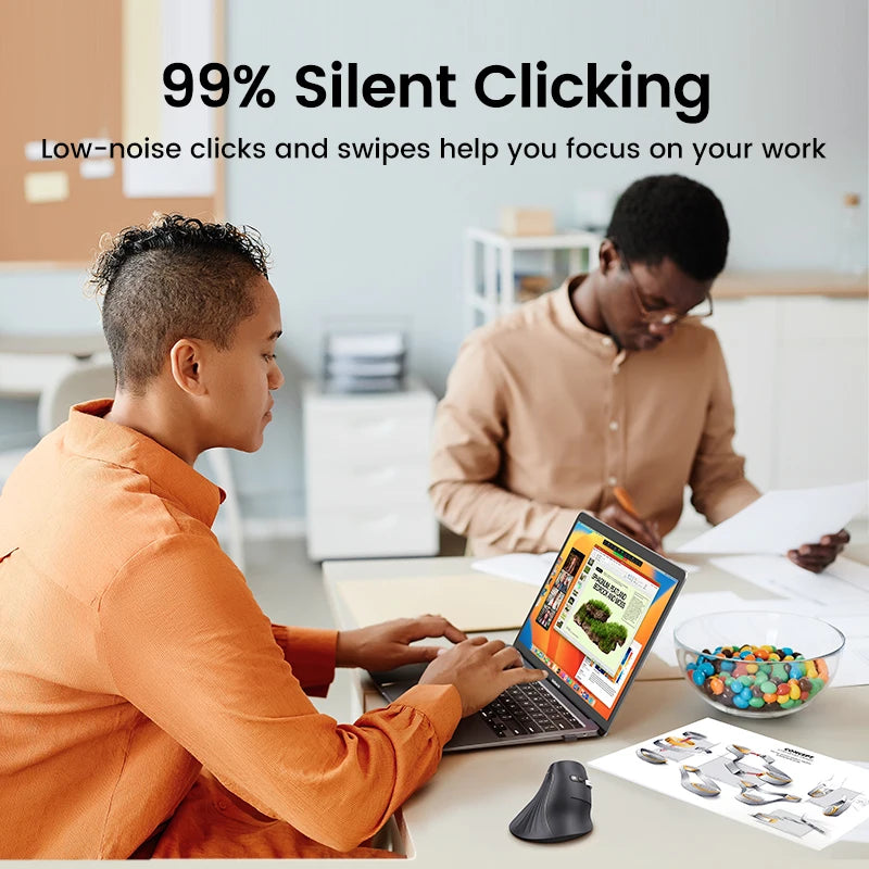 Ratón Vertical Ergonómico UGREEN Bluetooth 5.0 y 2,4G