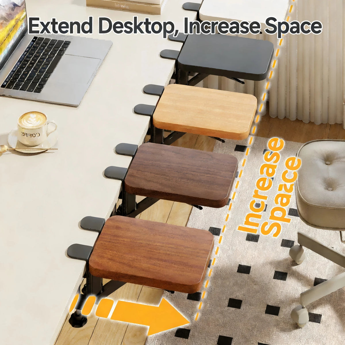 Brazo Soporte de Mesa para Portátil y Teclado — Plegable