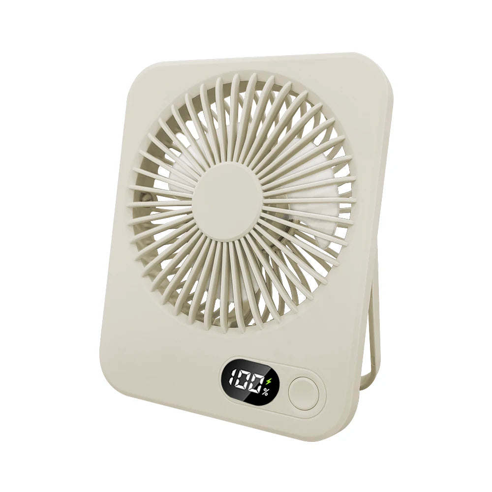 Mini Ventilador de Escritorio USB Recargable — 5 Velocidades
