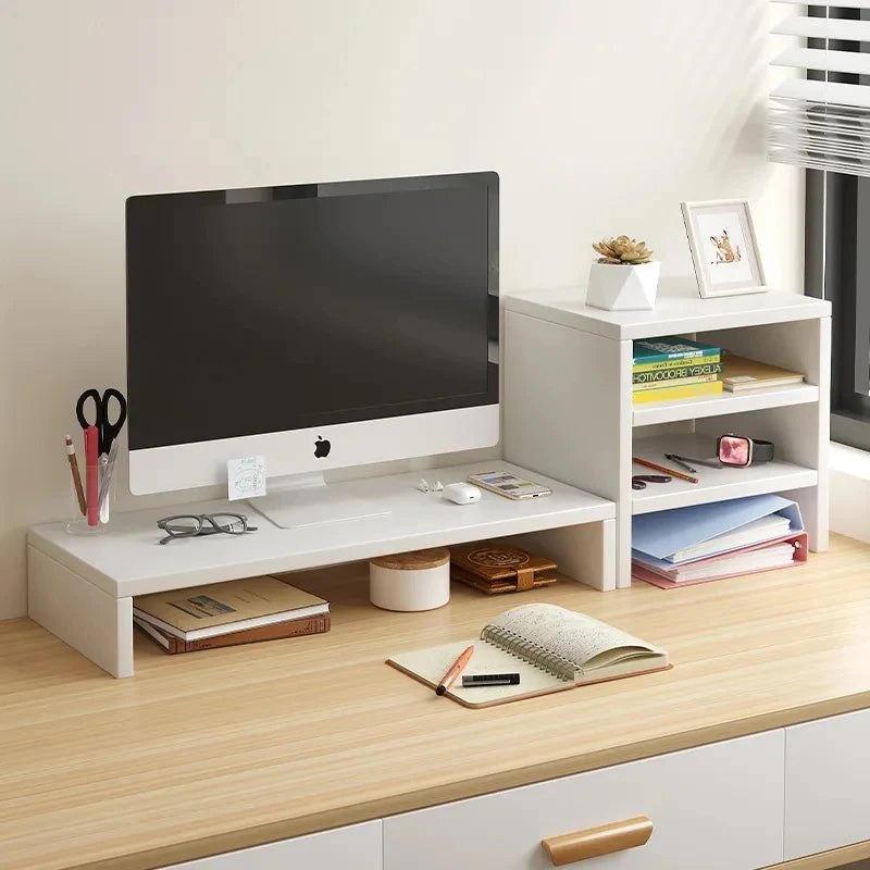 Soporte Elevador para Monitor y Portátil con Almacenaje