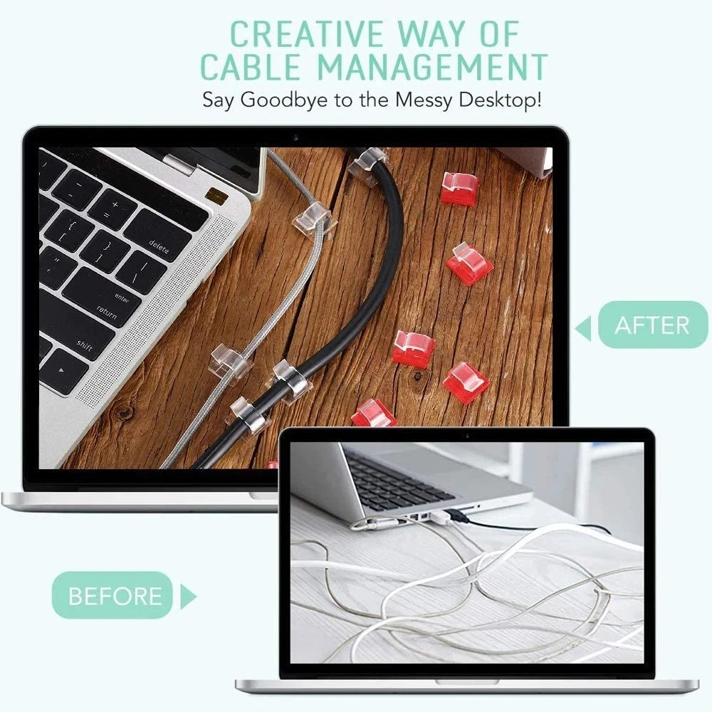 Clips Organizadores de Cables — Pack 50 uds