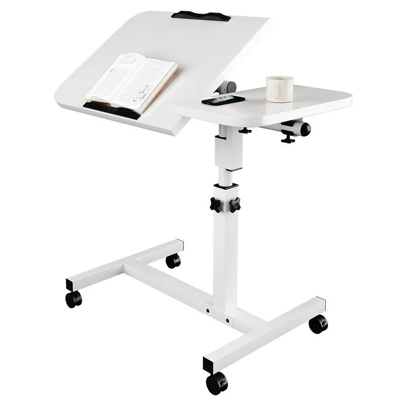 Mesa Auxiliar Ajustable con Ruedas — Soporte de Portátil Inclinable
