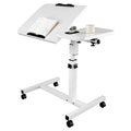 Mesa Auxiliar Ajustable con Ruedas — Soporte de Portátil Inclinable