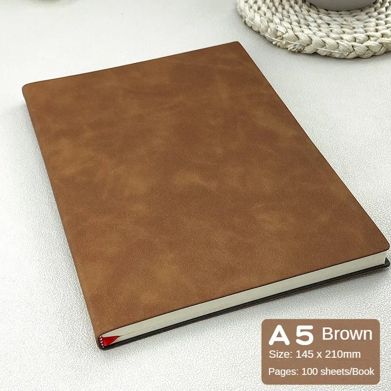 Libreta A5 de Piel Sintética Tacto Suave — Cuaderno de Notas