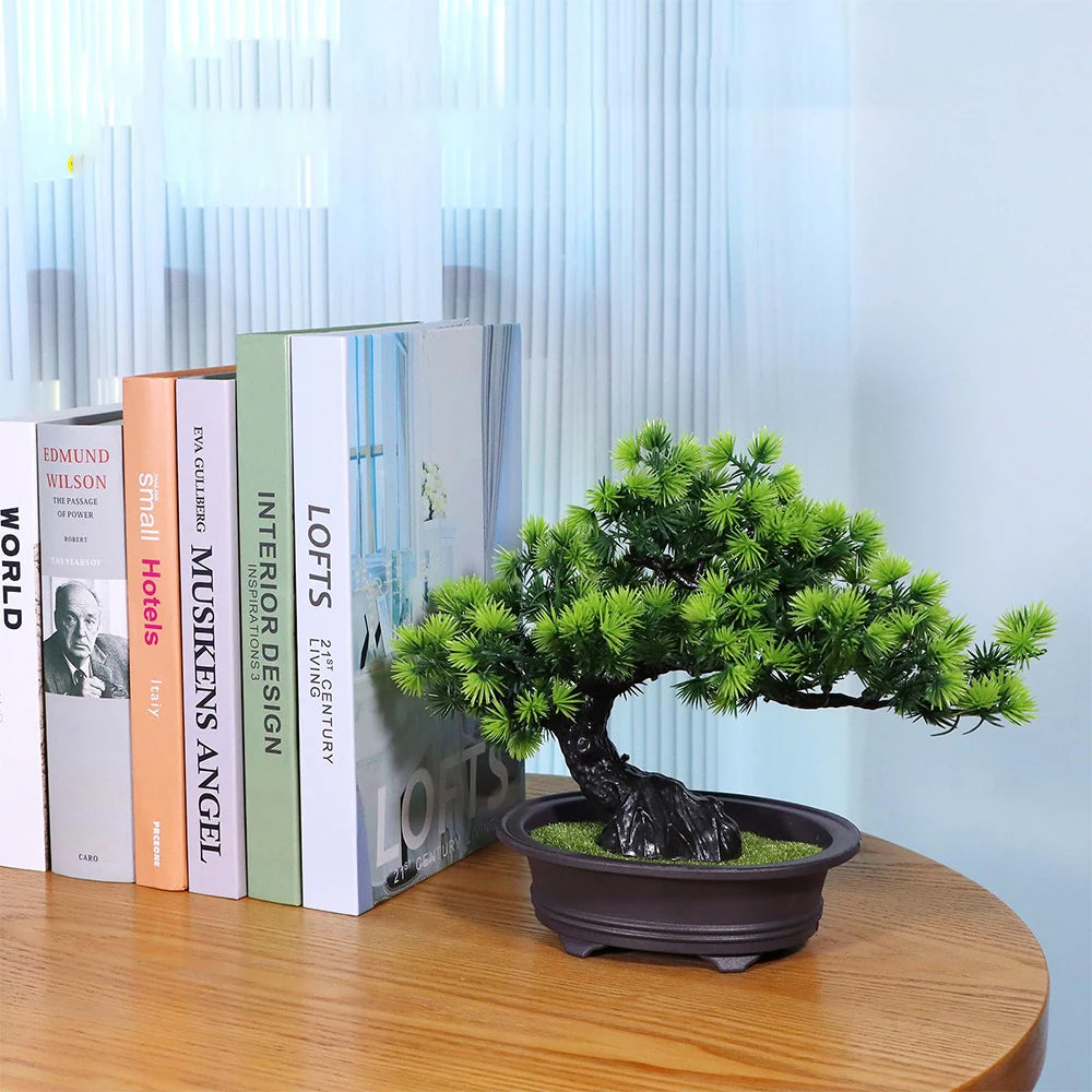 Bonsái Artificial Decorativo para Escritorio y Estantería