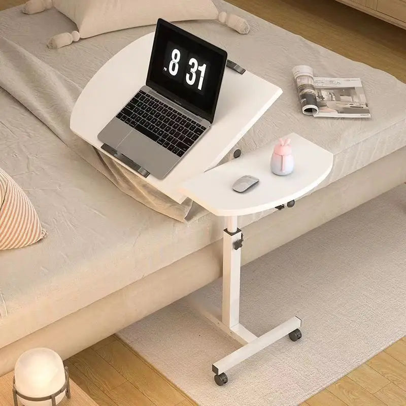 Mesa Auxiliar Ajustable con Ruedas — Soporte de Portátil Inclinable