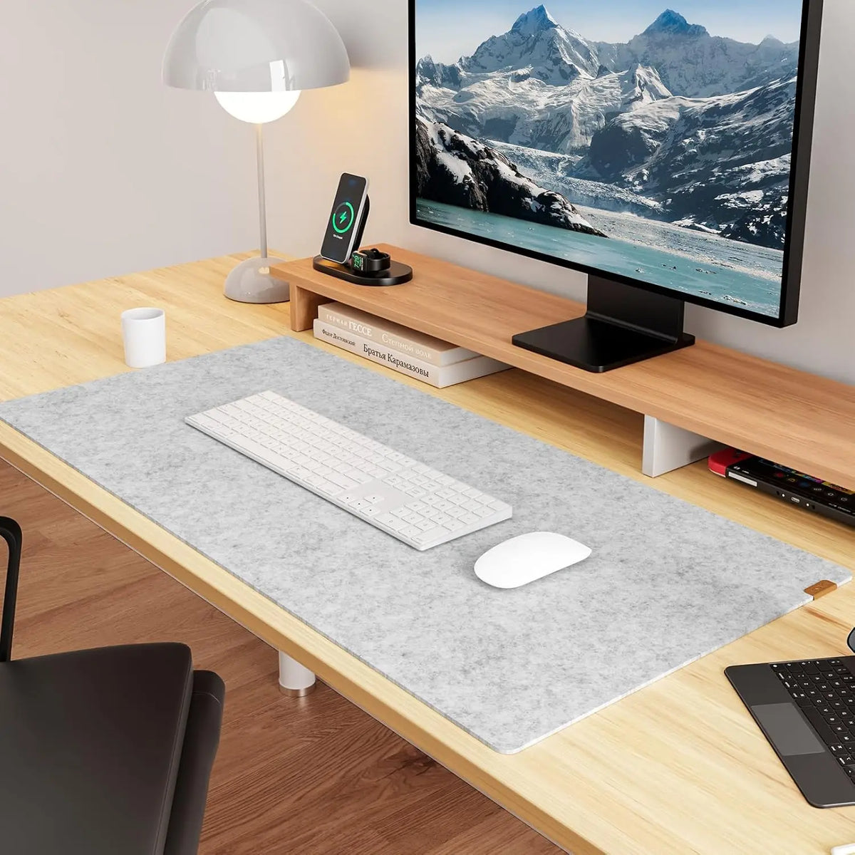 Alfombrilla de Fieltro Grande para Teclado y Ratón