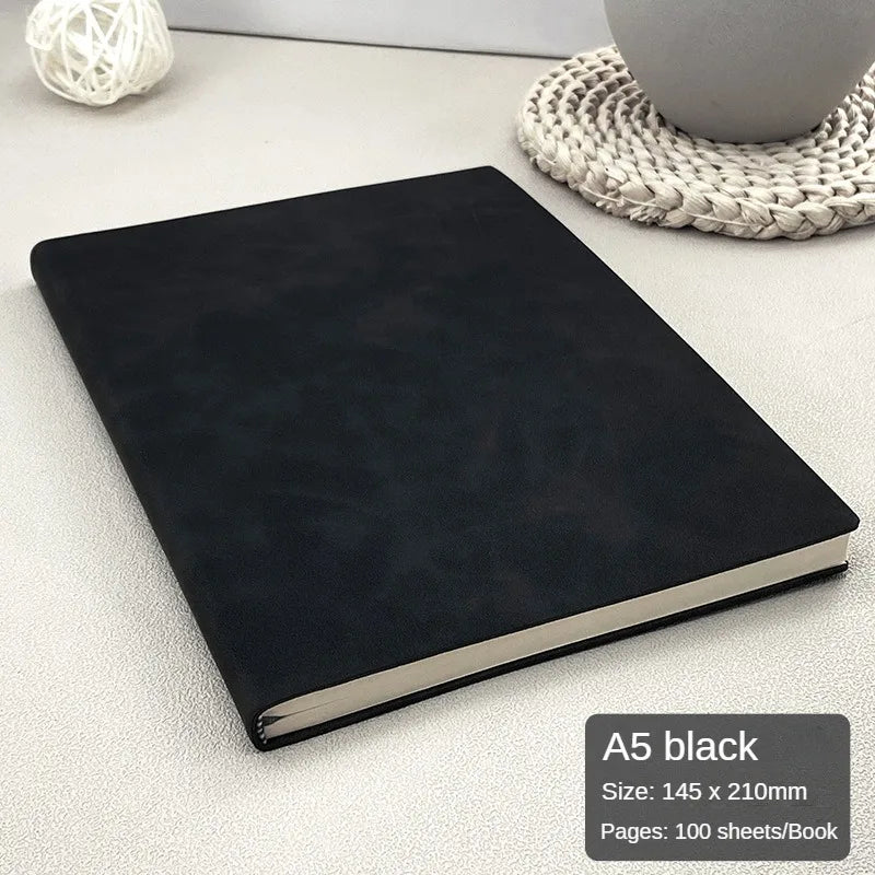 Libreta A5 de Piel Sintética Tacto Suave — Cuaderno de Notas