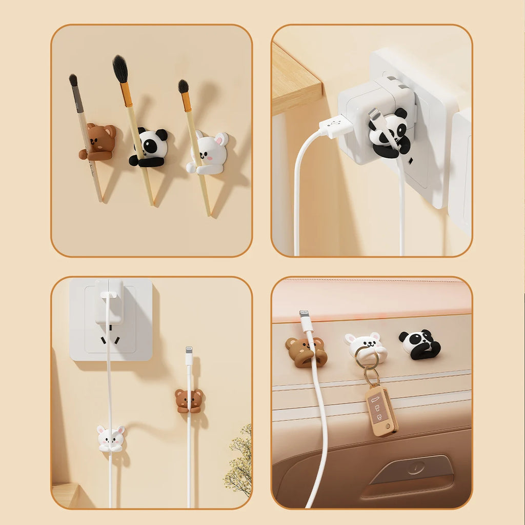 Organizadores de Cables Autoadhesivos para Escritorio