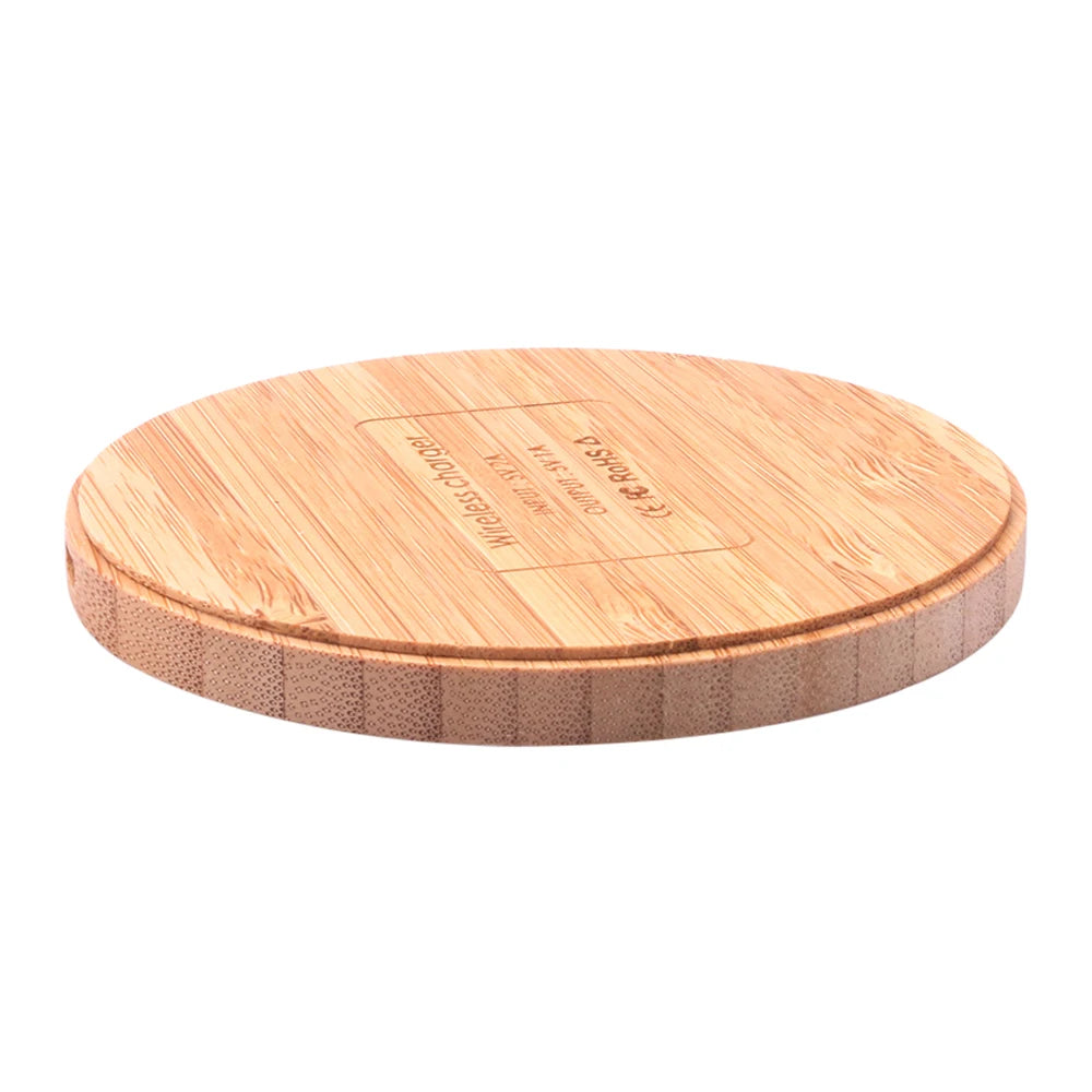 Cargador Inalámbrico de Madera — Base de Carga sin Cables