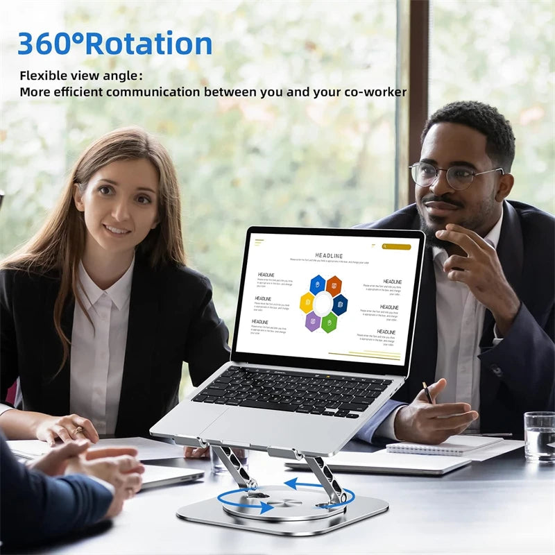 Soporte Giratorio 360° de Aluminio para Portátil