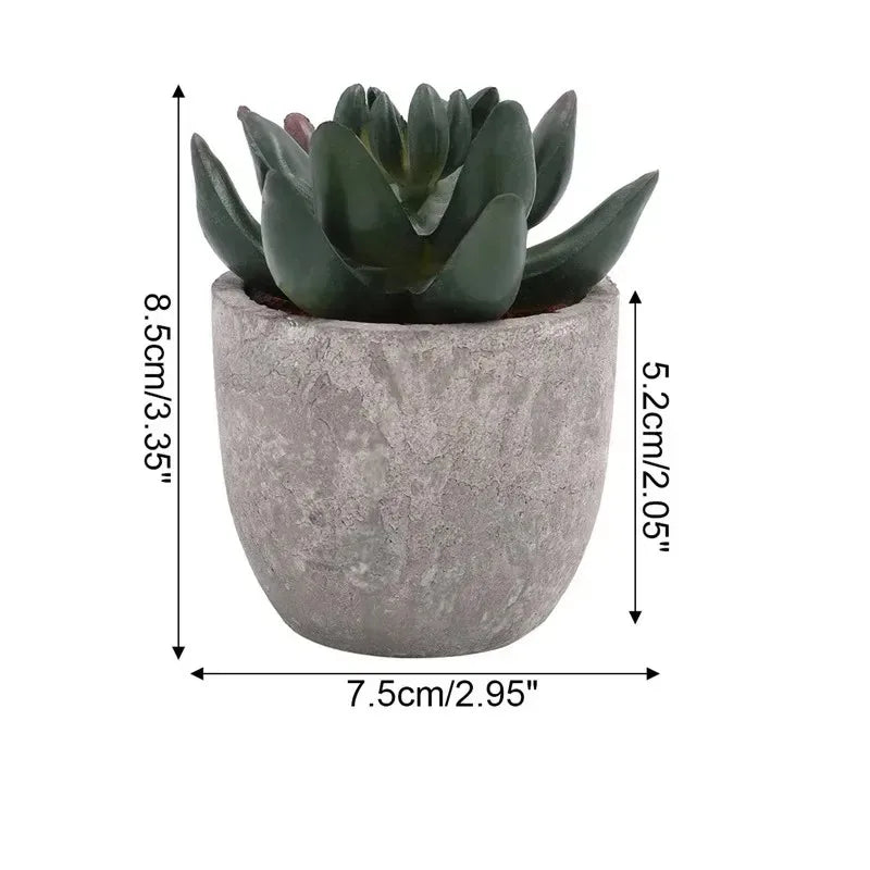 Mini Plantas Artificiales de Aloe en Maceta para Escritorio