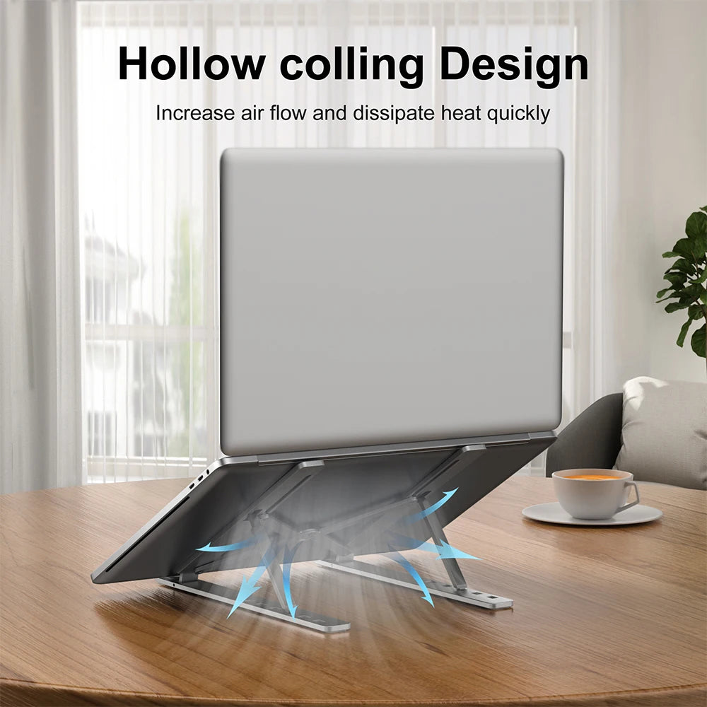 Soporte de Aluminio para Portátil — Elevador Ajustable
