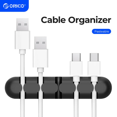 Organizador de Cables ORICO — Clips de Silicona para Escritorio