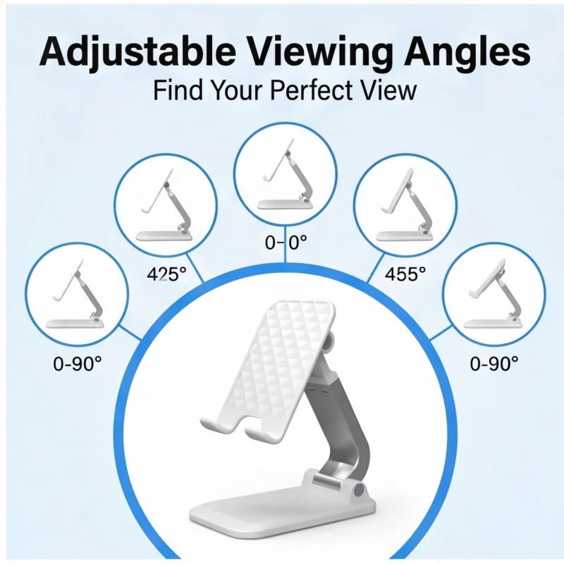 Soporte Plegable de Escritorio para Móvil y Tablet Ajustable