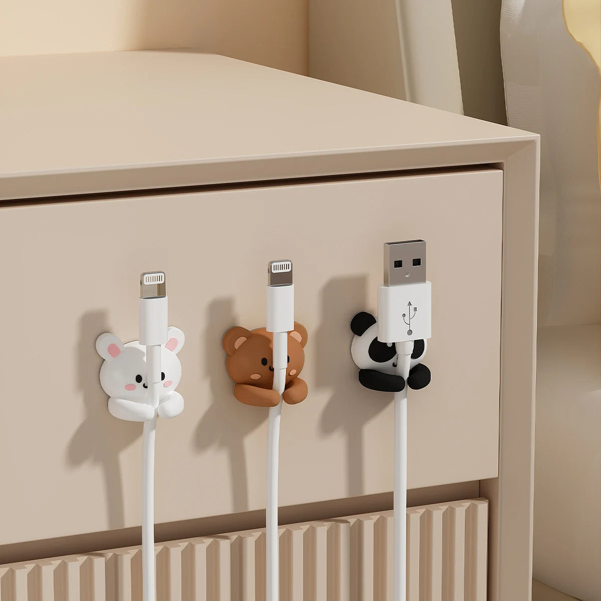 Organizadores de Cables Autoadhesivos para Escritorio