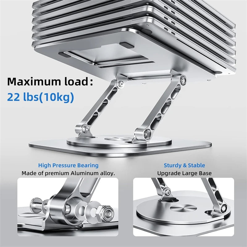 Soporte Giratorio 360° de Aluminio para Portátil