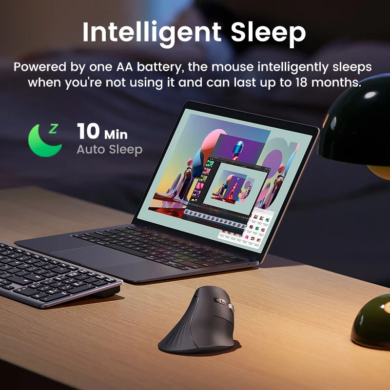 Ratón Vertical Ergonómico UGREEN Bluetooth 5.0 y 2,4G
