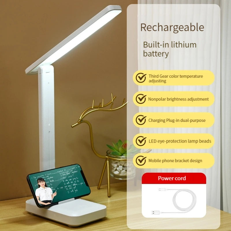 Lámpara de Escritorio Plegable con Regulación — Protección Ocular
