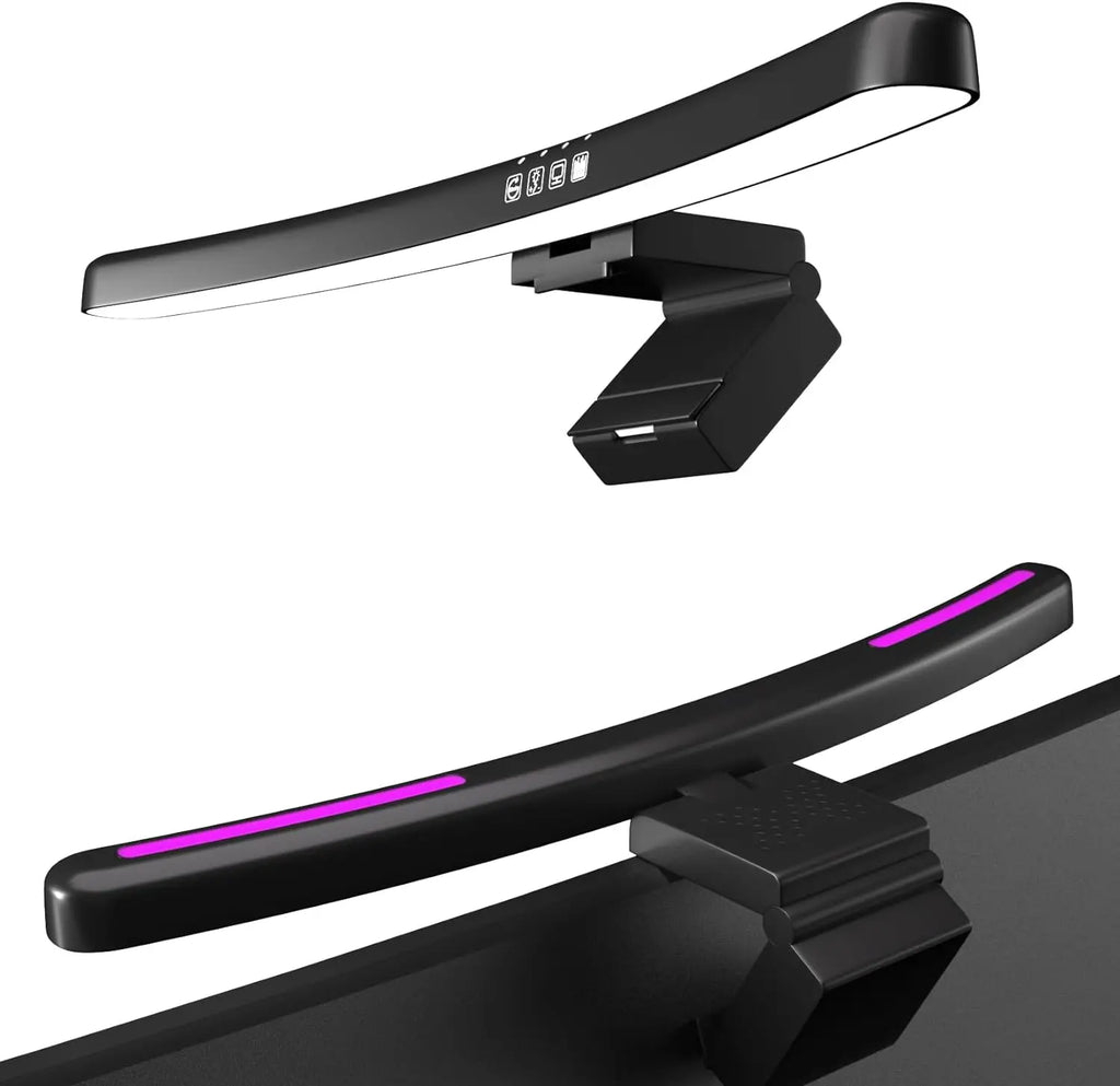 Barra de Luz para Monitor con Control Táctil — Protección Ocular