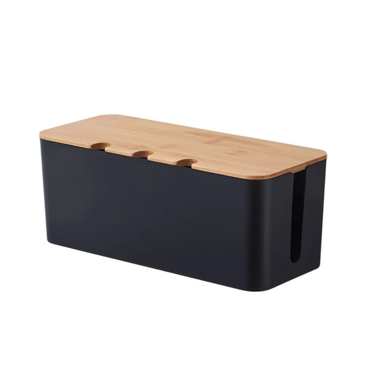Caja Organizadora de Cables — Estilo Madera