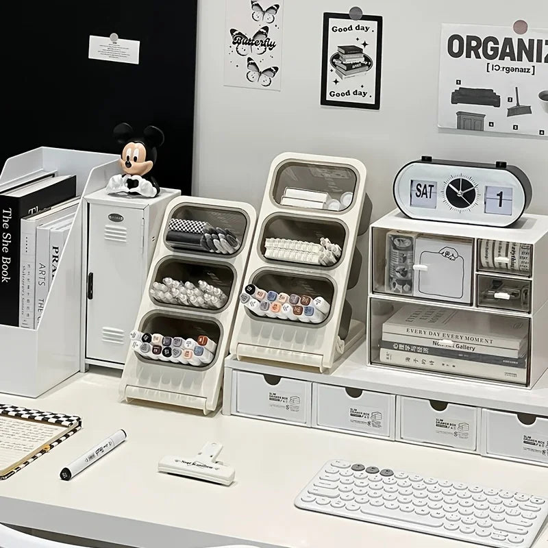 Organizador de Escritorio Oblicuo de Gran Capacidad — Portalápices