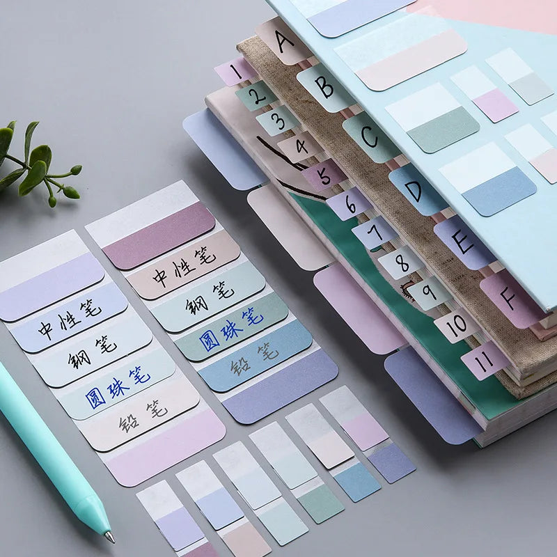 Notas Adhesivas de Colores con Marcapáginas