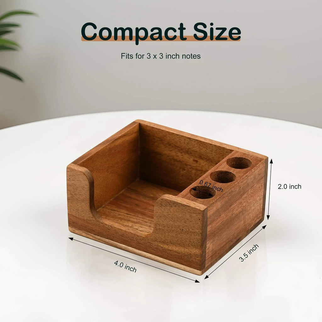 Organizador de Escritorio de Madera Maciza