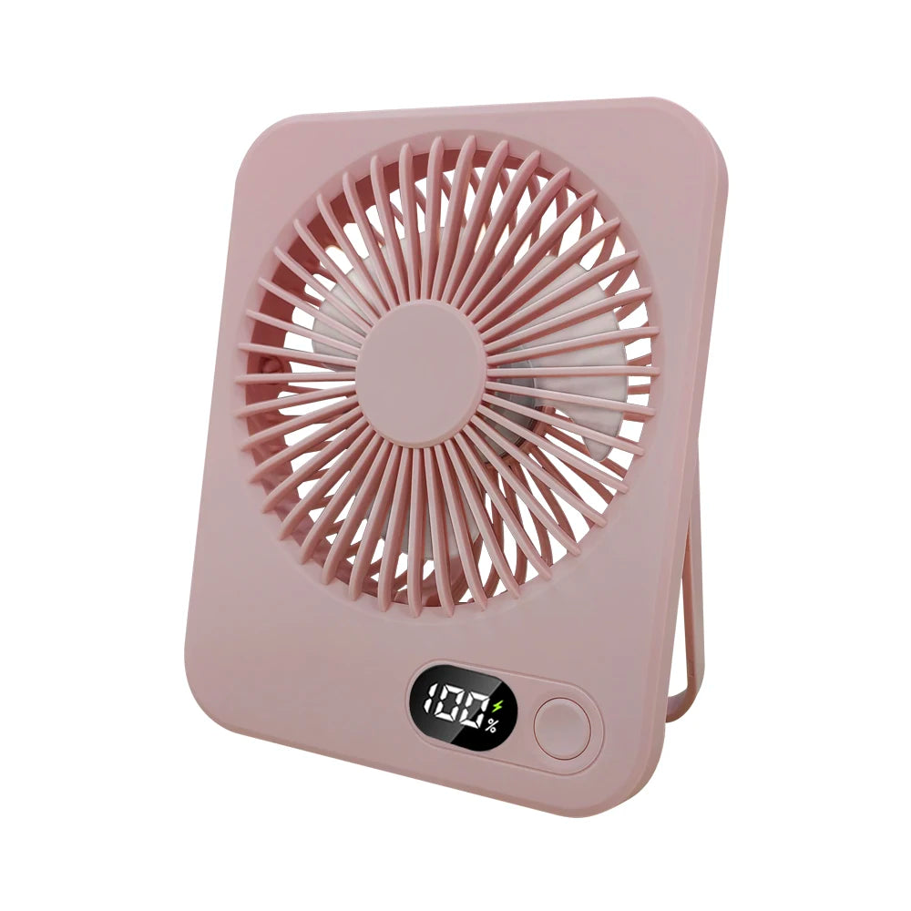 Mini Ventilador de Escritorio USB Recargable — 5 Velocidades