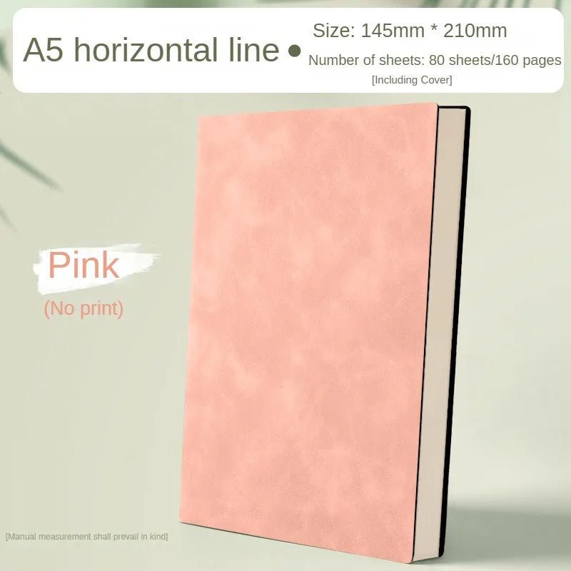 Libreta A5 de Piel Sintética Tacto Suave — Cuaderno de Notas