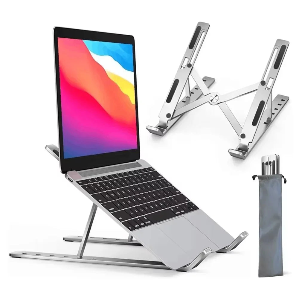 Soporte de Aluminio para Portátil — Elevador Ajustable