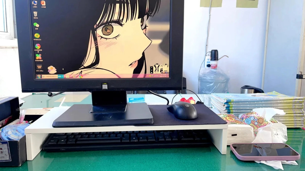 Soporte Elevador para Monitor y Portátil con Almacenaje