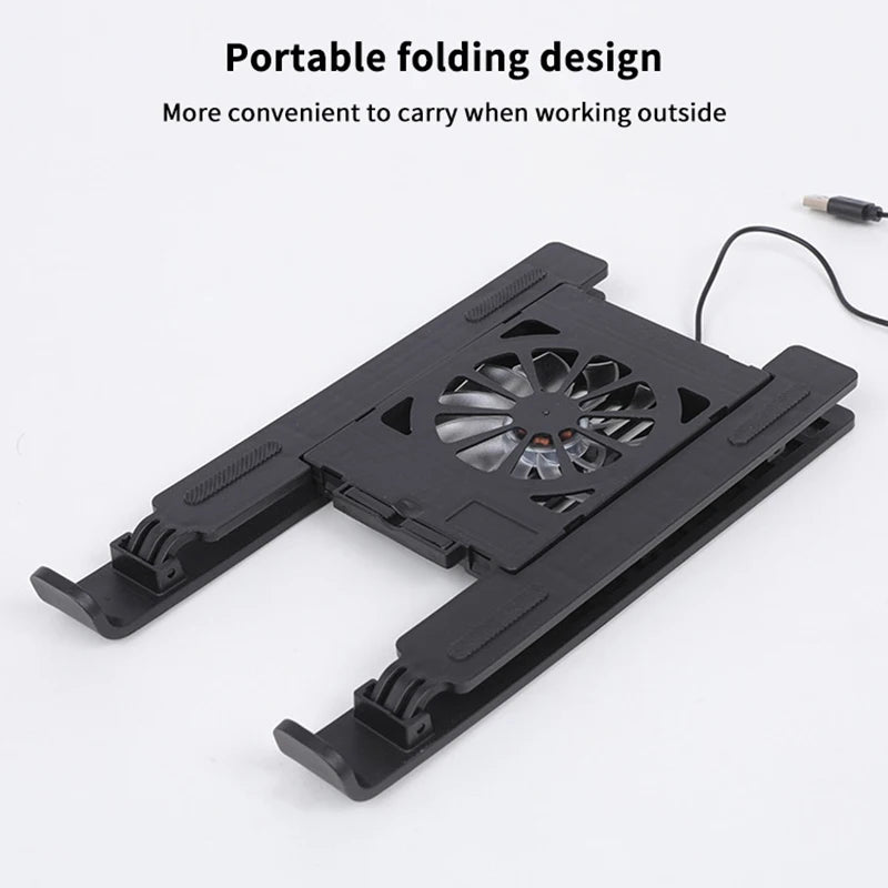 Soporte Plegable para Portátil con Ventilador de Refrigeración