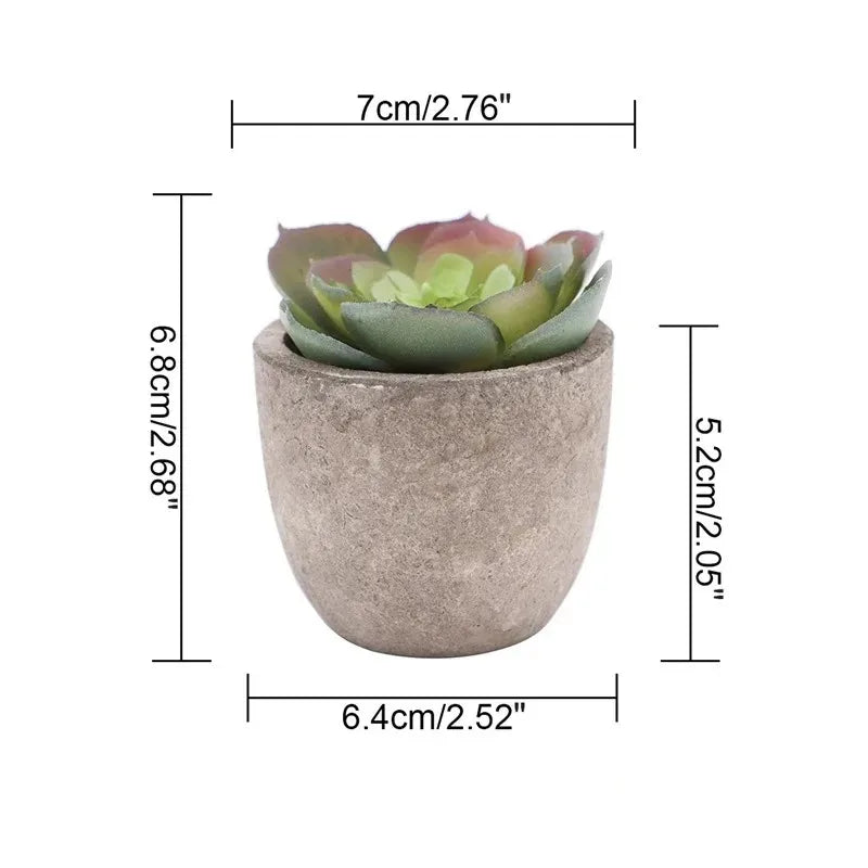 Mini Plantas Artificiales de Aloe en Maceta para Escritorio