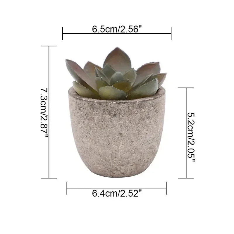Mini Plantas Artificiales de Aloe en Maceta para Escritorio