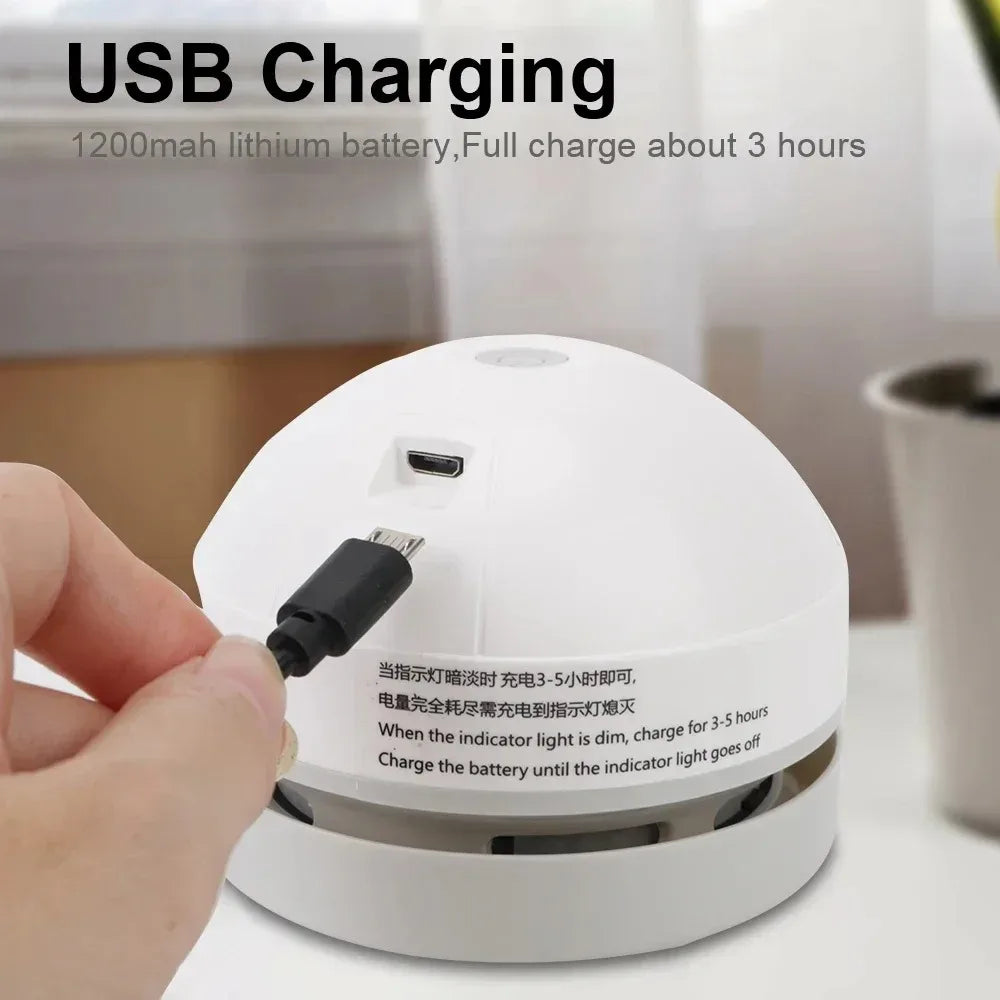 Mini Aspirador de Escritorio USB Recargable Inalámbrico